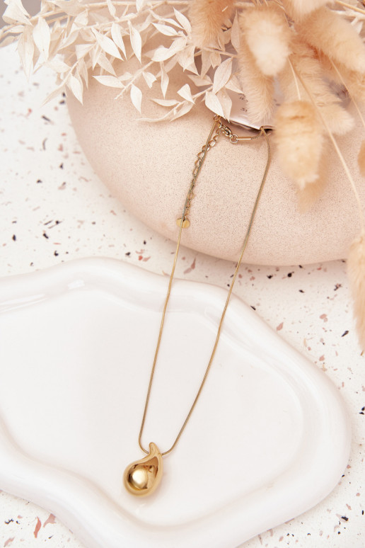 Kaklo papuošalas Įjungta Żmijce Su pakabuku Łezka aukso spalvos