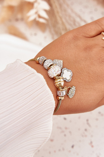 Apyrankė z ZaĮieszkami Charms aukso spalvos