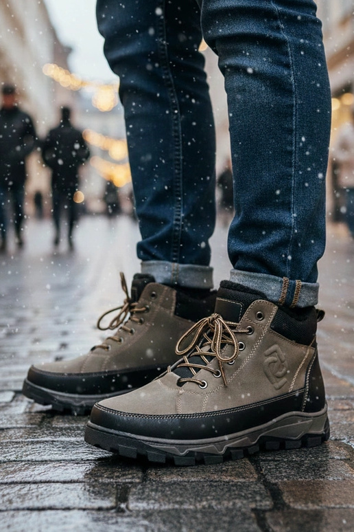 Žali vyriški šiltinti traperiai Elias