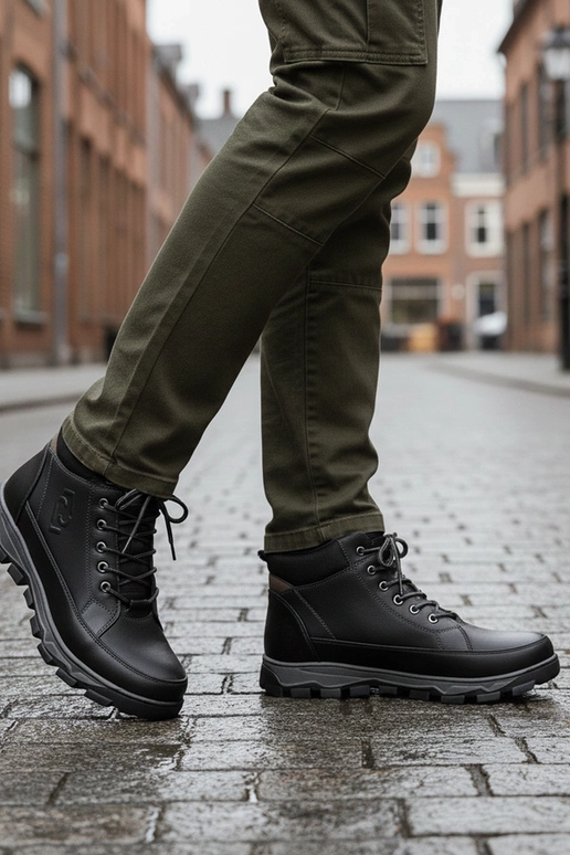 Juodi vyriški šiltinti traperiai Elias