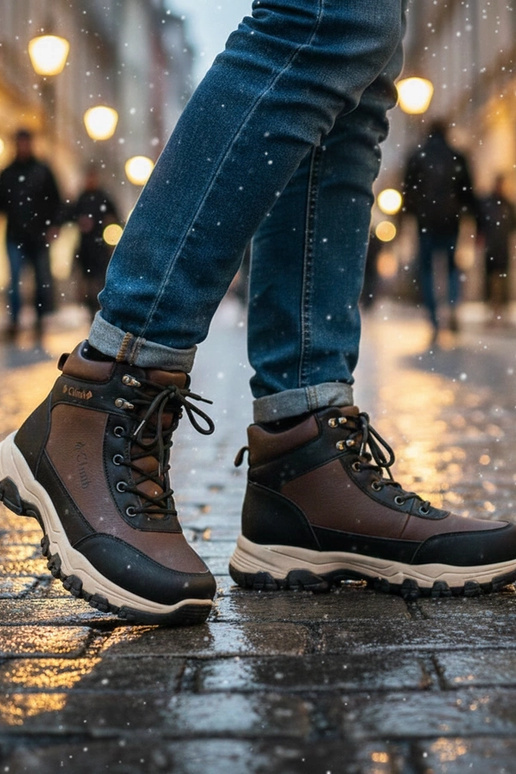 Rudi vyriški šiltinti traperiai ant...