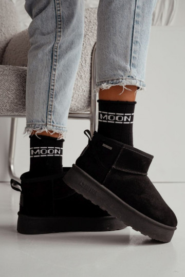 Kojinės Moteriškas Półfrotte UNIQUE Be slėgio MOON juodos spalvos