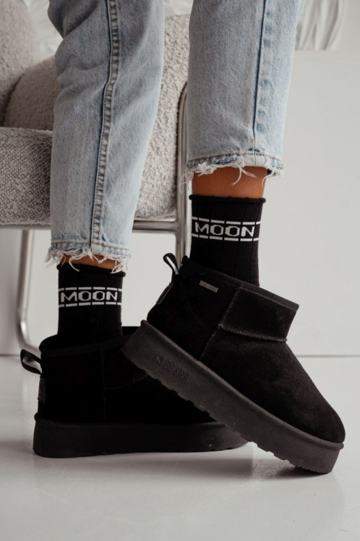 Kojinės Moteriškas Półfrotte UNIQUE Be slėgio MOON juodos spalvos