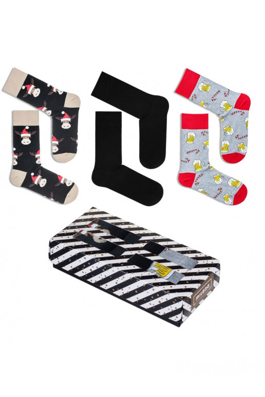 NBurnatyti ŚĮiąteczny Skarpety 3 Poros Vyriški IN Pudełku
