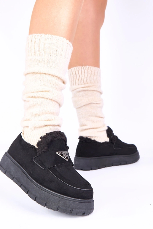 Juodi platforminiai mokasinai su...