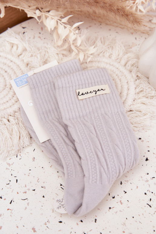 šilti Kojinės Moteriškas Su Vilna pilkos spalvos