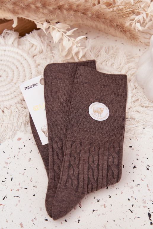 Długie INełniane Kojinės Moteriškas pilkos spalvos