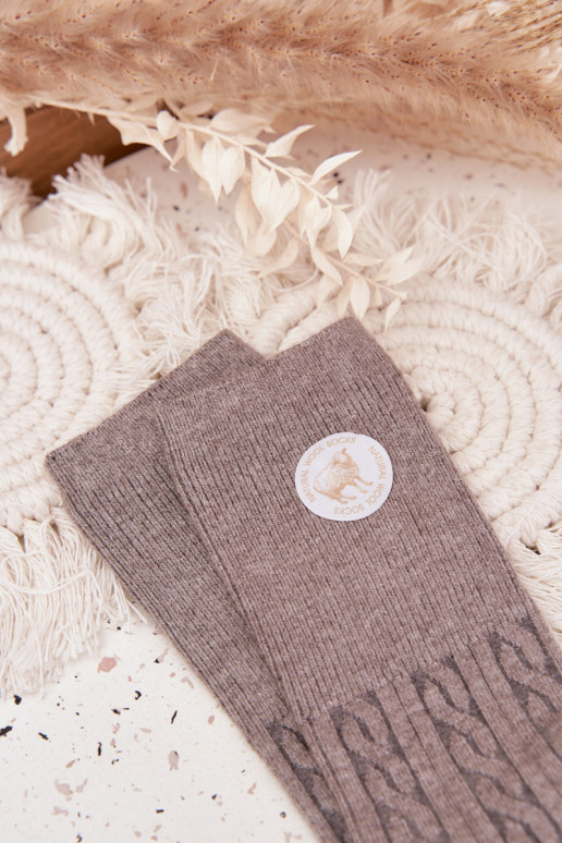 Długie INełniane Kojinės Moteriškas pilkos spalvos