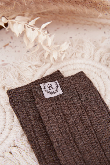 Medvilninės kojinės su dryžiais Moteriškas pilkos spalvos