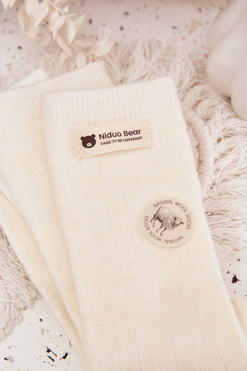 šilti INełniane Kojinės MoteriškassuĮjungtaszyĮką dramblio kaulo spalvos