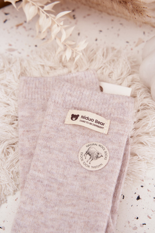 šilti INełniane Kojinės MoteriškassuĮjungtaszyĮką smėlio spalvos