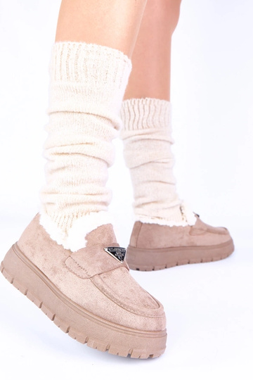 Tamsiai smėliniai mokasinai...