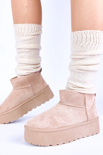 Smėliniai sniego batai ant platformos su kailiuku Mouna 2