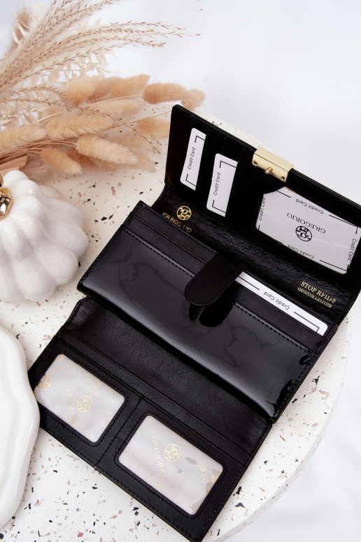 lakuota Moteriška piniginėsuDrobinkami juodos spalvos Selavie