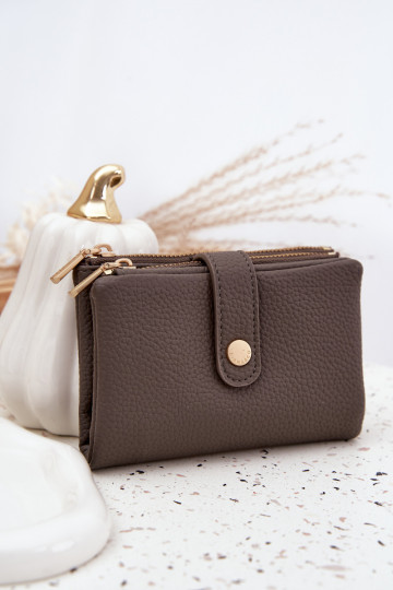 Moteriška piniginė iš eko odos pilkos spalvos Ilissea