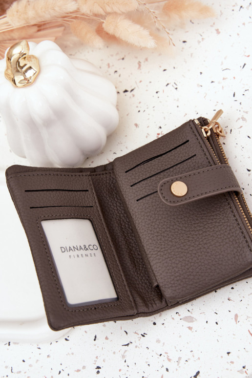 Moteriška piniginė iš eko odos pilkos spalvos Ilissea