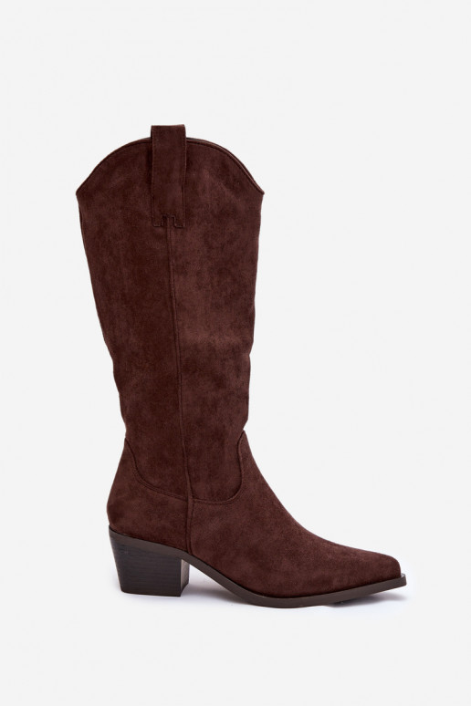 ilgaauliai batai kaubojiško stiliaus Moteriškas CzekoladoĮe Jazelle