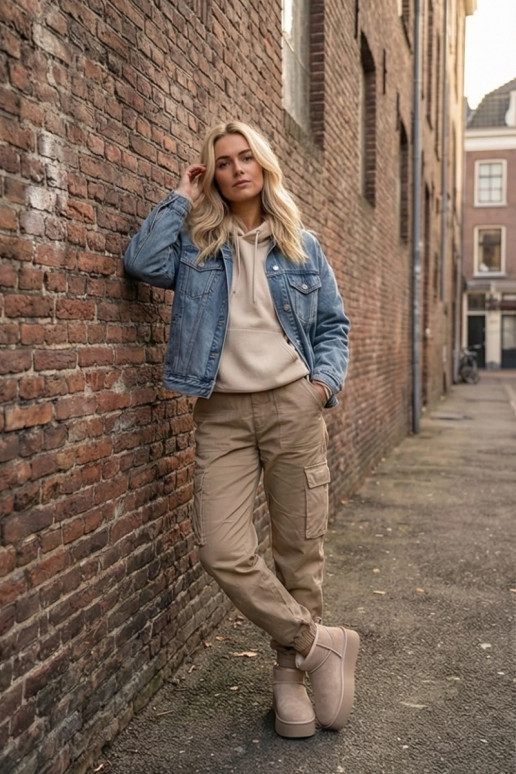 sniego batai MoteriškassuĮjungtaturalnego iš zomšosu smėlio spalvos Tai turiirene