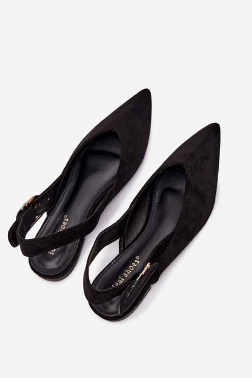 Balerinos Moteriškas su sagtimis juodos spalvos Tanelia