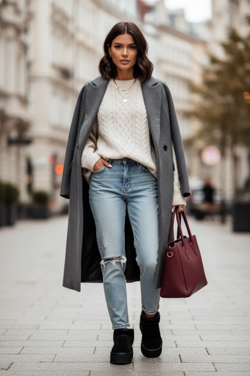 Juodos spalvos moteriški sniego batai iš dirbtinės zomšos Irene