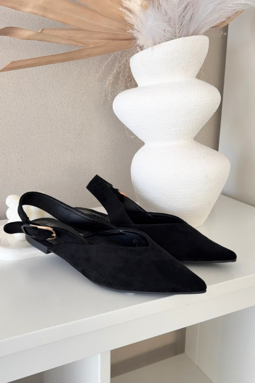 Balerinos Moteriškas su sagtimis juodos spalvos Tanelia