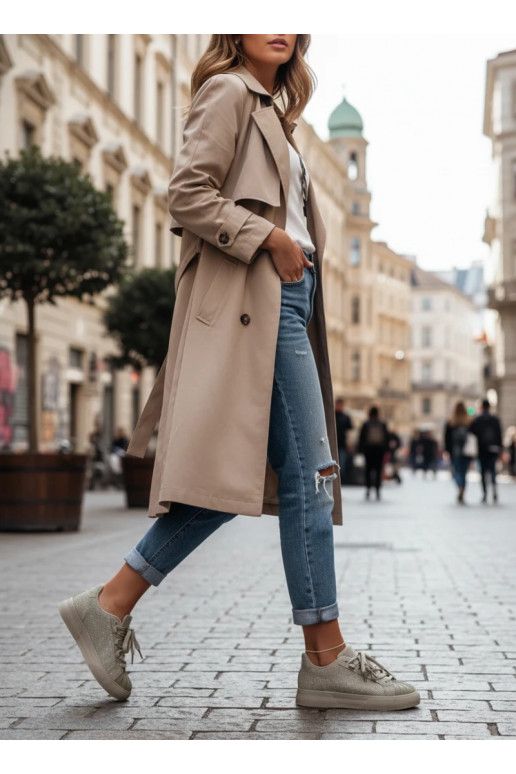 Dekoruotos Sneakers modelio batai Moteriškas žalios spalvos Calissea