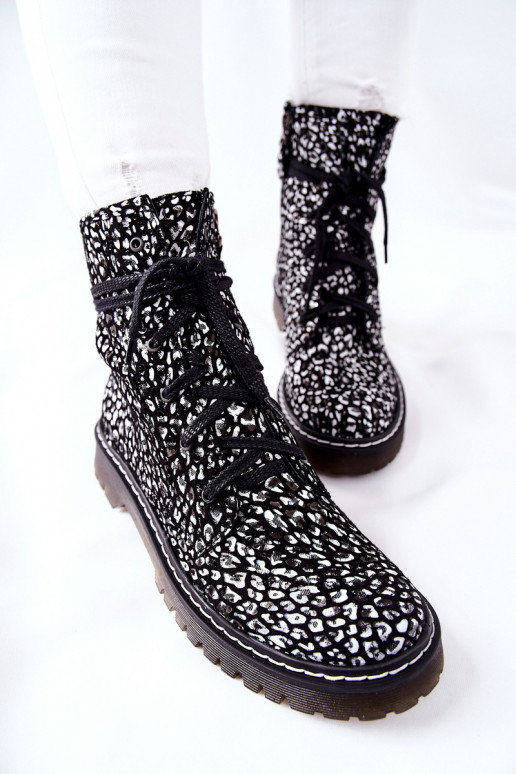 Moteriški kerziniai batai Tai turiciejka Juodos ir-baltos spalvos 01609-48