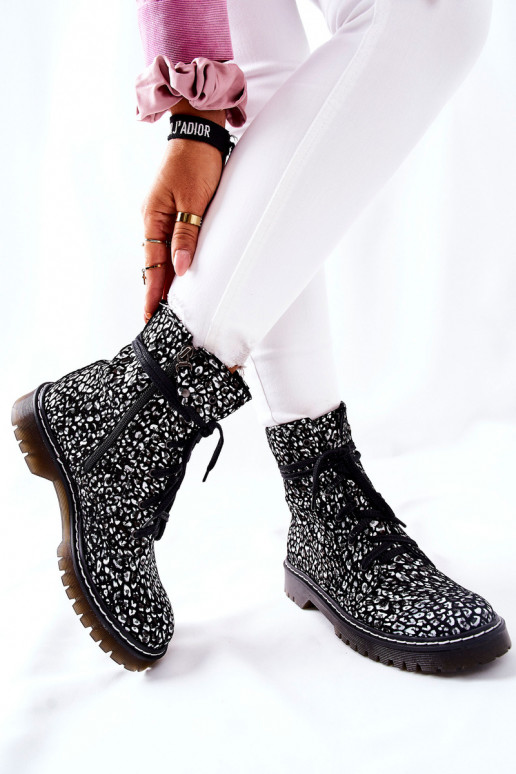 Moteriški kerziniai batai Tai turiciejka Juodos ir-baltos spalvos 01609-48