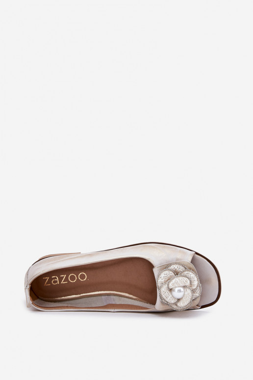 BalerinossuOdkrytymi Palcami I Gėlė Zazoo 1870 aukso spalvos Przecierany