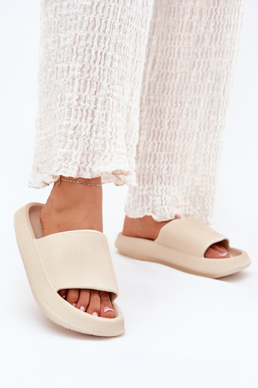 Moteriškas Lengvos putplasčio šlepetės Ant storo pado smėlio spalvos Querceria