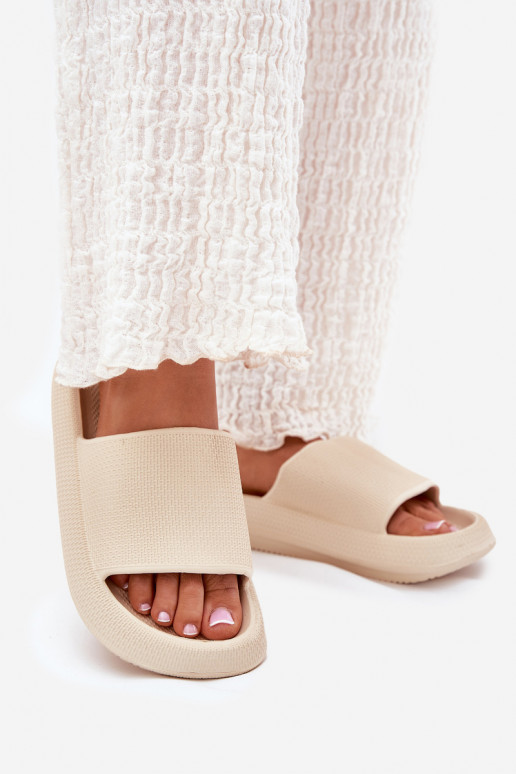 Moteriškas Lengvos putplasčio šlepetės Ant storo pado smėlio spalvos Querceria