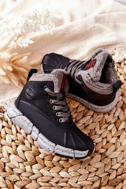 Šilti vaikiški batai Big Star II374074 juodos spalvos