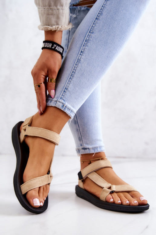 Moteriškas iš zomšos Sportinio stiliaus basutės smėlio spalvos Harris