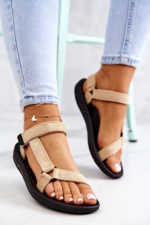 Moteriškas iš zomšos Sportinio stiliaus basutės smėlio spalvos Harris