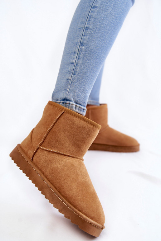 Moteriškas pašiltinti Aulinukai sniego batai rudos spalvos Virgina