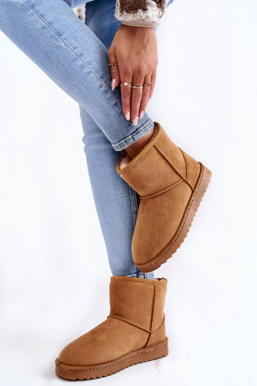 Moteriškas pašiltinti Aulinukai sniego batai rudos spalvos Virgina