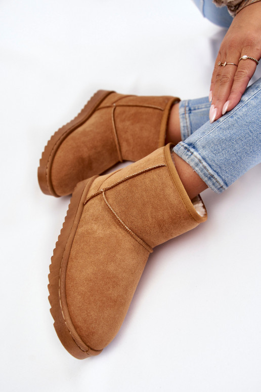 Moteriškas pašiltinti Aulinukai sniego batai rudos spalvos Virgina