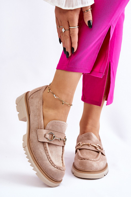 Klasikinio modelio Moteriškas batai Mokasinai smėlio spalvos Kolton