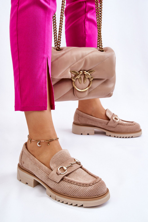 Klasikinio modelio Moteriškas batai Mokasinai smėlio spalvos Kolton