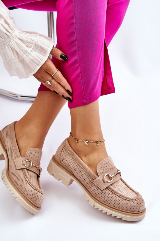 Klasikinio modelio Moteriškas batai Mokasinai smėlio spalvos Kolton