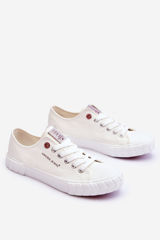 Klasikinio modelio Moteriški batai Cross Jeans LL2R4052 baltos spalvos