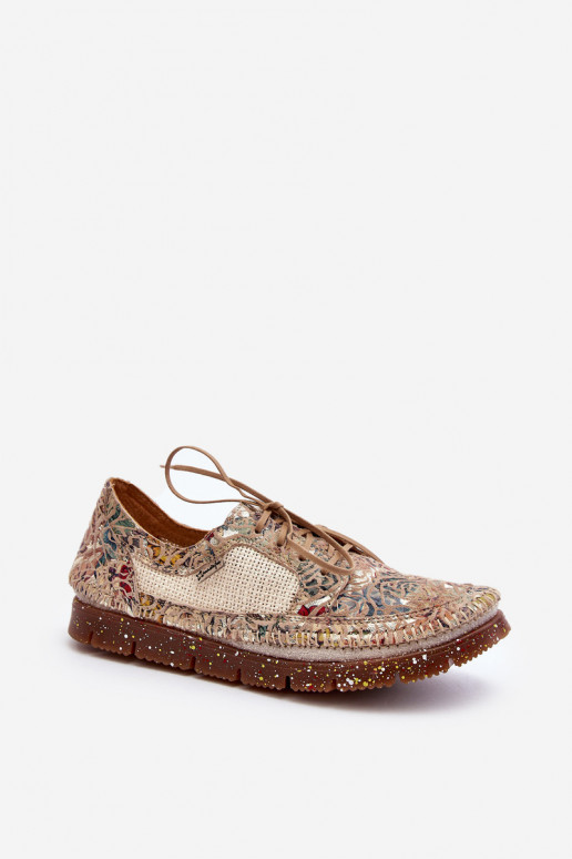 Raštuotas batai Moteriškas Tai turiciejka 06347-04 smėlio spalvos