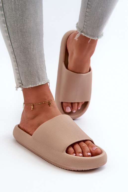 Moteriškas Lengvos putplasčio šlepetės Ant storo pado smėlio spalvos Querceria