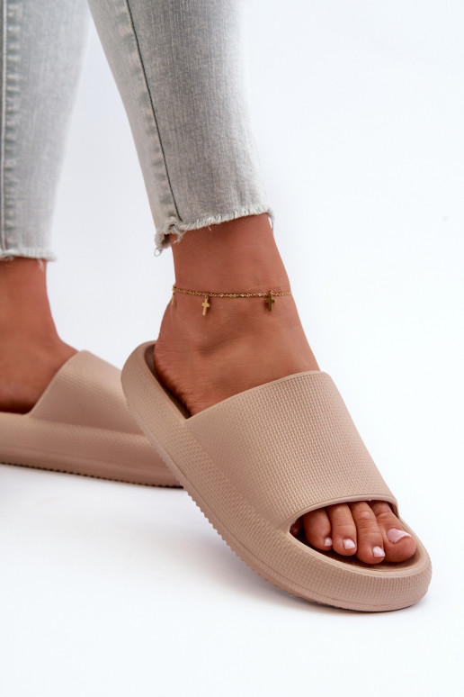 Moteriškas Lengvos putplasčio šlepetės Ant storo pado smėlio spalvos Querceria