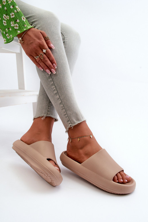 Moteriškas Lengvos putplasčio šlepetės Ant storo pado smėlio spalvos Querceria