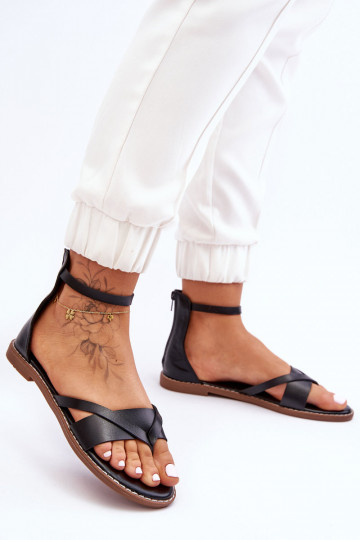 Moteriškas Lygiapadės basutės Šlepetės Į Pilį juodos spalvos Rise Up!