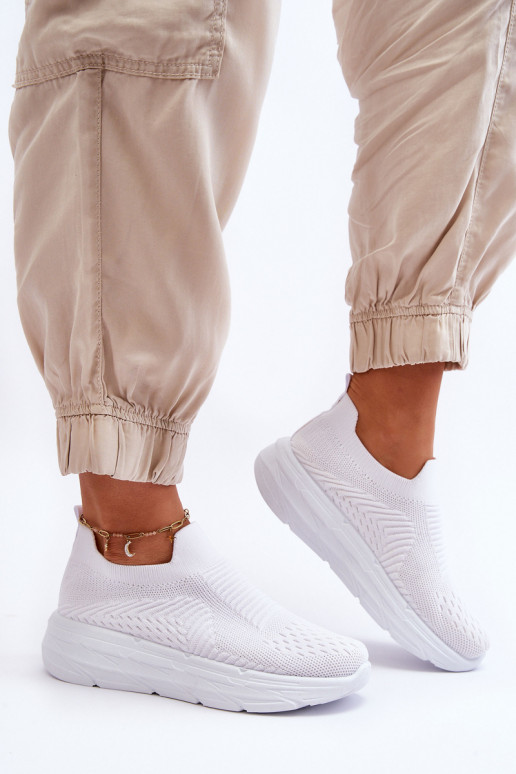 Moteriškas Įsispiriamo modelio sportiniai bateliai baltos spalvos Ferive