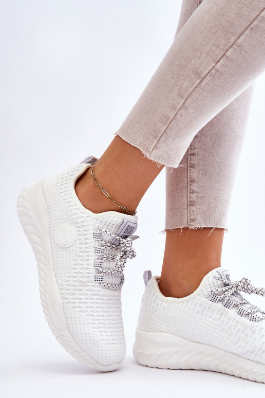 Moteriškas Sportinio stiliaus batai Memory Foam Big Star HH274296 baltos spalvos