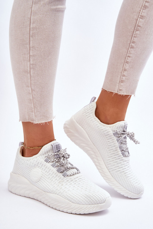 Moteriškas Sportinio stiliaus batai Memory Foam Big Star HH274296 baltos spalvos