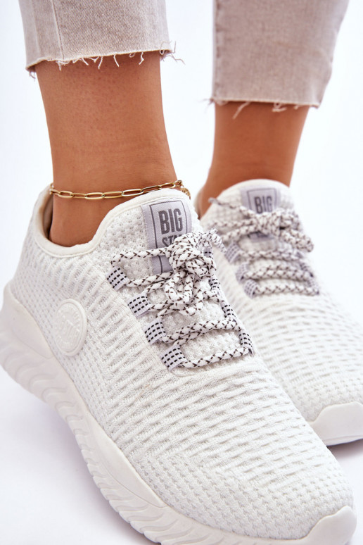 Moteriškas Sportinio stiliaus batai Memory Foam Big Star HH274296 baltos spalvos